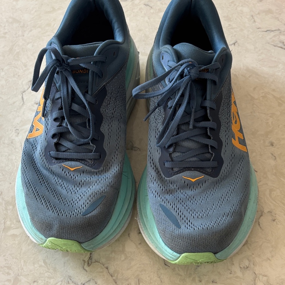 Hoka Blue and Teal Athletic Shoes